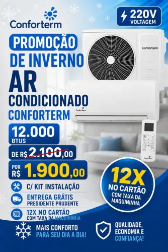 Ar condicionado confortem 12.000 BTUs