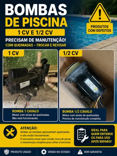 Bombas e filtros com defeito 