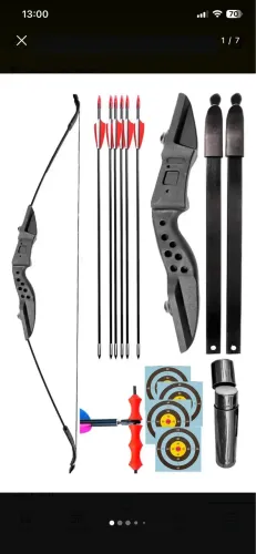 Arco E Flecha Vixion X12 50 Lbs Completo + Flechas + Alvos Preto Destro