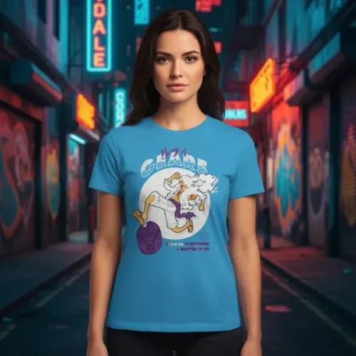 Camiseta Nerd - One Piece - Luffy Gear 5 Azul
