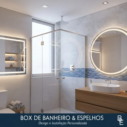 Seu Banheiro e ambientes com Cara de Revista! Box e Espelhos no melhor preço. 