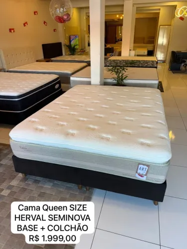 Cama box Queen Size HERVAL SEMINOVA TOP - ENTREGAMOS