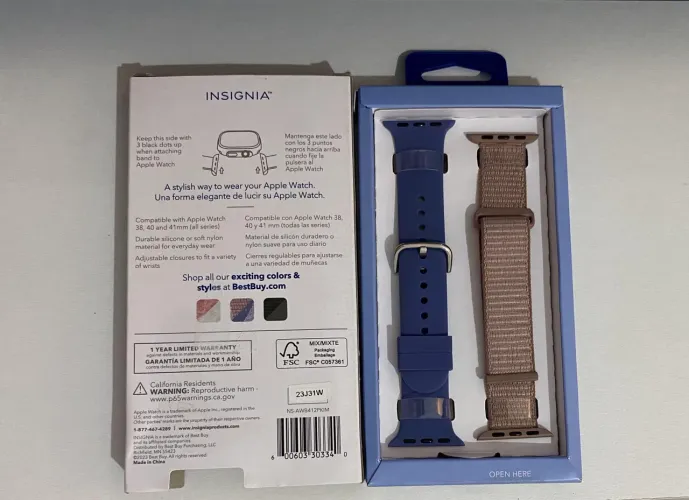 Kit com 2 pulseiras para relógio Apple watch 38/40/41mm