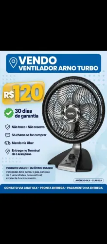 Vendo ventiladores funcionando normalmente 30 dias de garantia não reservo