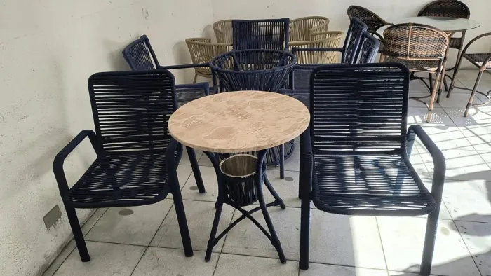 Promoção de cadeiras em corda náutica
