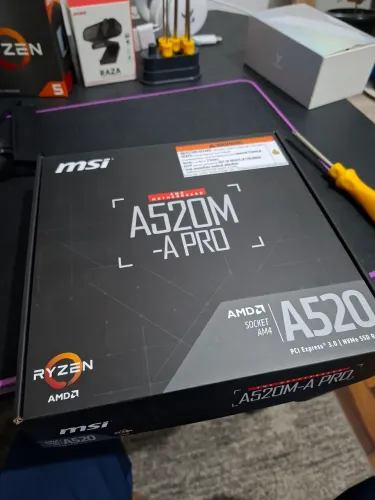 Placa-Mãe MSI A520M-A PRO, AMD AM4, mATX, DDR4, Preto - A520M-A PRO