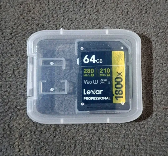 Cartão Memória Lexar Gold 64gb V60 280/210 1800x