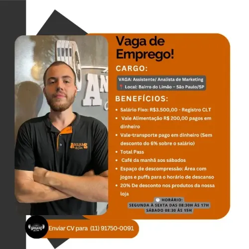 Oportunidade de emprego - Analista de Marketing