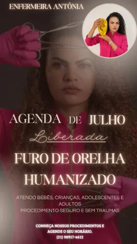 Furo de orelha humanizado