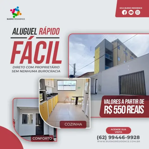 Imóvel para aluguel possui 28 metros quadrados com 1 quarto em Setor Sol Nascente - Goiâni