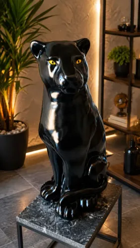 PROMOÇÃO Leão sentado, Pantera negra gigante luxo para sua casa