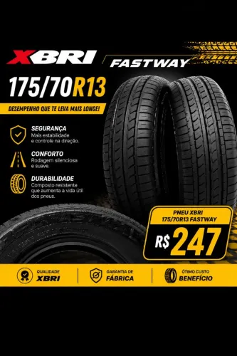 Pneu X-Bri 175 70 13 Fastway NOVO