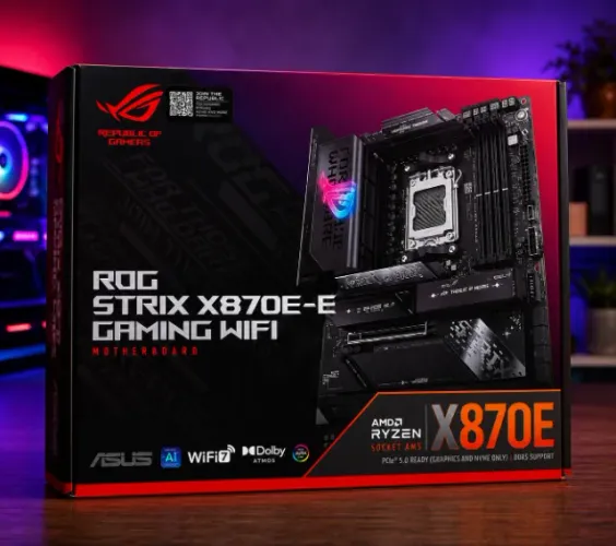 Placa Mãe Asus Rog Strix X870E-E Gaming Wi-Fi AMD Soquete AM5