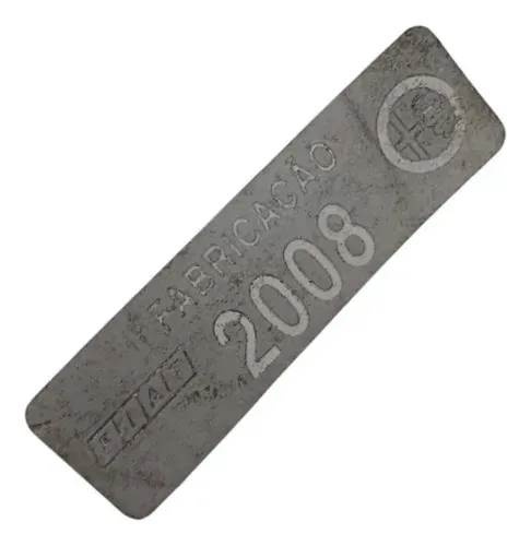 Emblema Plaqueta Ano Fabricação Punto 2008 A 2012 Prateado