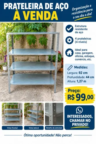 Estante com 4 prateleiras