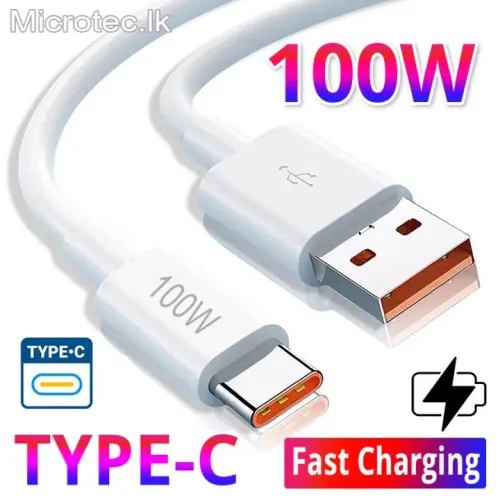 Cabo USB C fast charge até 100W