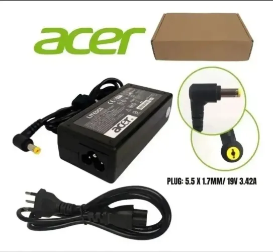 Carregador Notebook Acer TravelMate com Garantia - 19V 3.42A - Pino Grosso 5.5x1.7 
