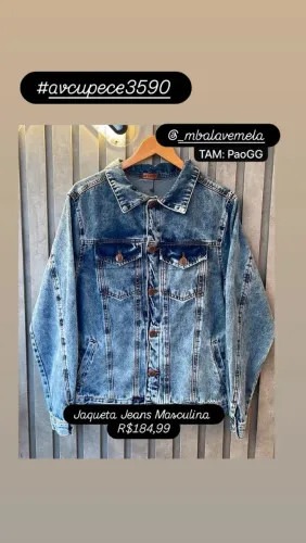 Jaqueta Jeans Masculina