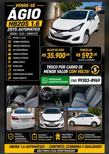 Hyundai HB20S C.style/c.plus1.6 Flex 16V Aut. 4P 2015