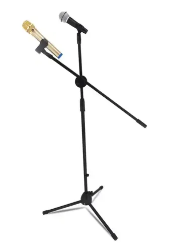 Pedestal p/ 2 Microfones- Novo