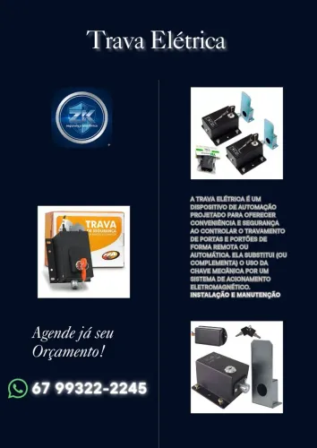 Trava Elétrica: O cadeado automático que nenhum invasor consegue forçar.