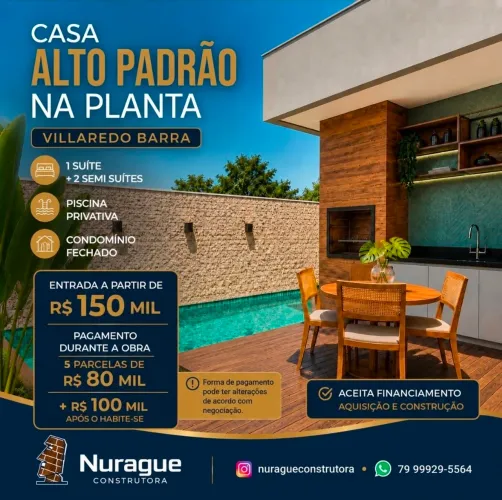 Casa Moderna na Planta | Piscina Privativa | Villaredo