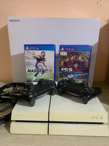 Ps4 Branco 500 Gb Semi Novo 2 Controles 2 Jogos entrega Grátis