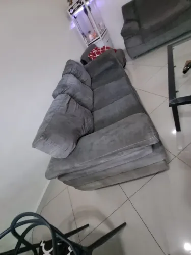 SOFA CINZA 3 LUGARES