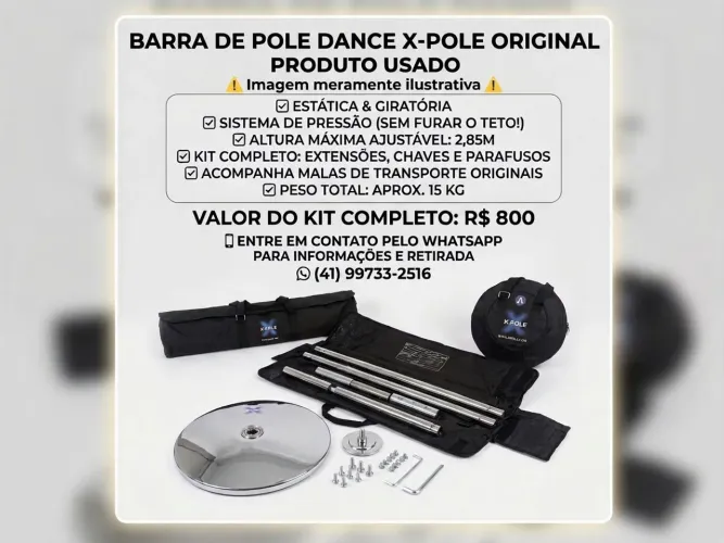 Barra de pole estática/giratoria