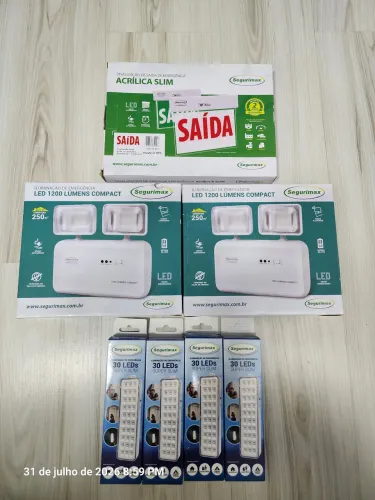 Kit iluminação emergências