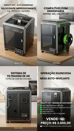 Vende-se Impressora 3D Creality K1C