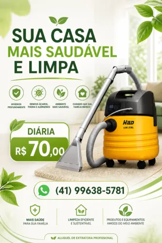 Locação de Maquina Extratora R$ 70,00