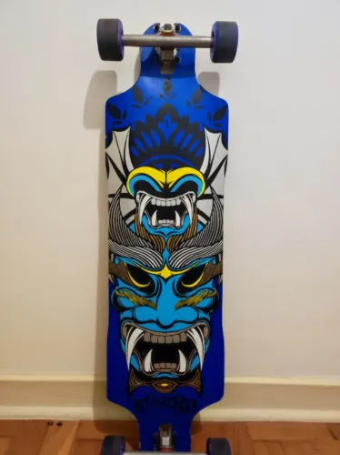 Longboard Koston Maple truck caliber II + 2 jogos de rodas + luva pata de vaca