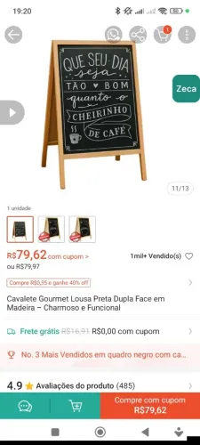 Cavalete gourmet