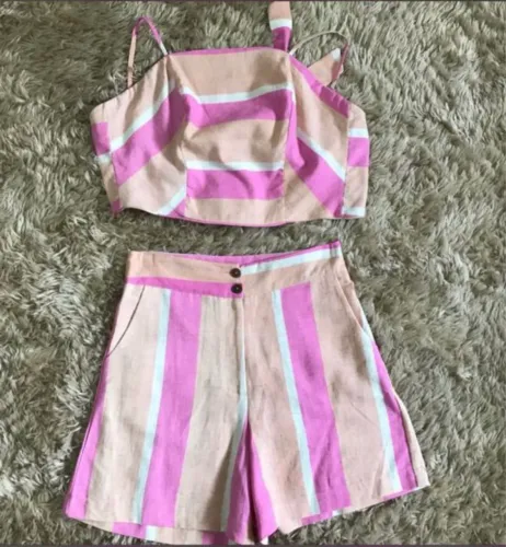 Conjunto shorts cropped