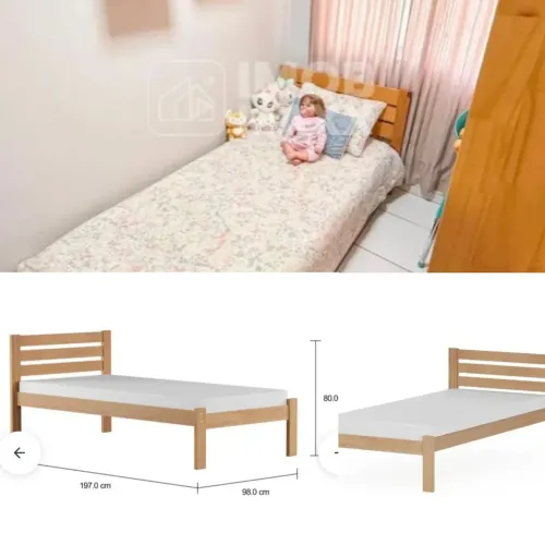 Cama Tok Stok madeira maciça