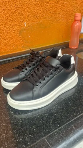 Tênis Masculino Da Zara Preto Solado Alto | Estilo Streetwear | Conservado