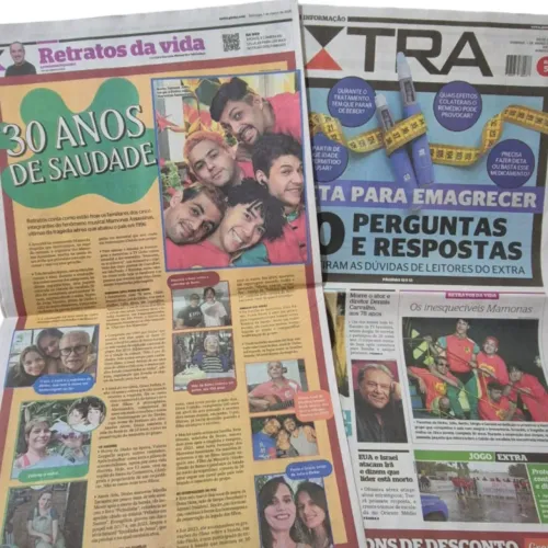 Jornal Extra Mamonas Assassinas, Dennis Carvalho e Fer Vasconcelos<br>