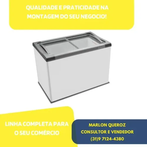 Freezer Horizontal 292 Litros Tampa de Vidro Fricon