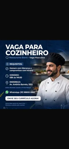Vaga para cozinheiro