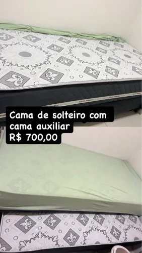 Cama de solteiro com cama auxiliar