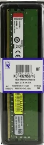 1 Memória RAM DDR4 16GB 1 Kingston