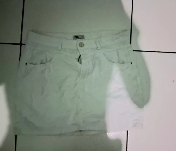 Short Jeans Branco Feminino | Tam. 38 | Ótimo Estado