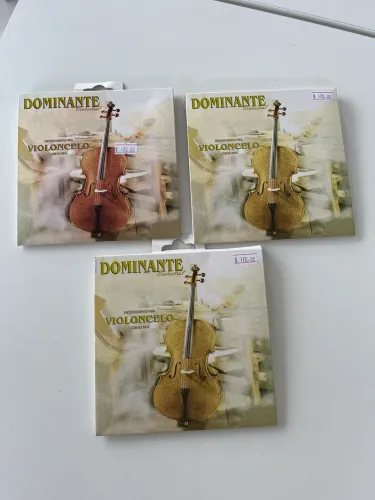 Violoncelo- Kit 3 Jogos Encordoamento Violoncelo Dominante Orchestral Novo