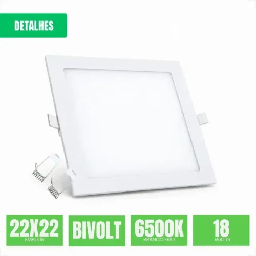 Painel Led embutir ip20 18w bivoot