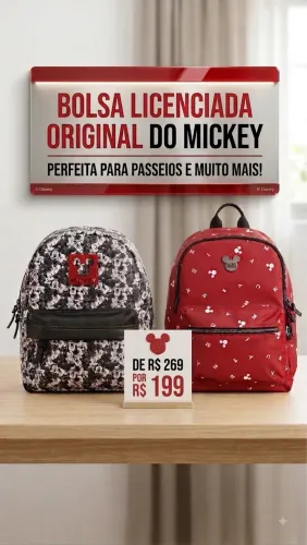 Mochilas licenciadas originais Disney