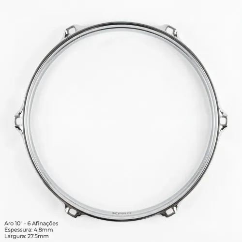 Aro (o par) de bateria 10" x-pro 6 afinações