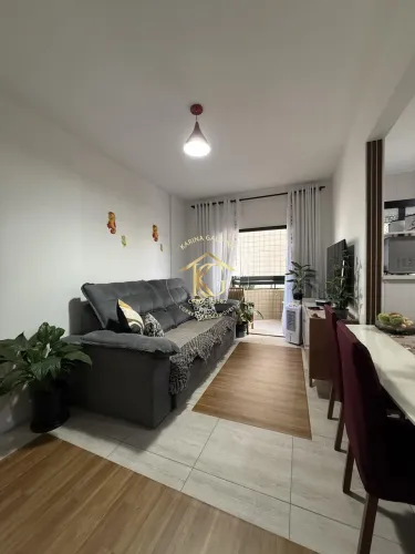 Apartamento à venda 1 quarto mobiliado com sacada no Canto do Forte/Praia Grande