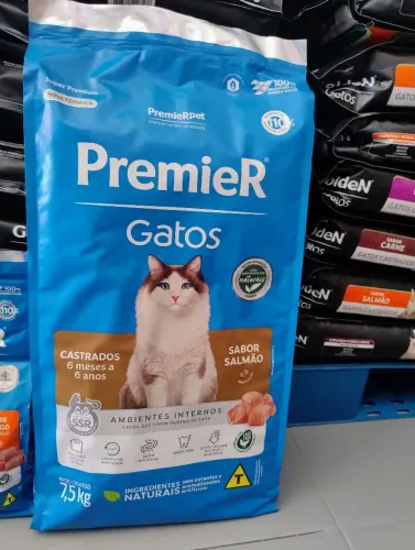 Ração Premier gatos ambiente interno 7,5kg