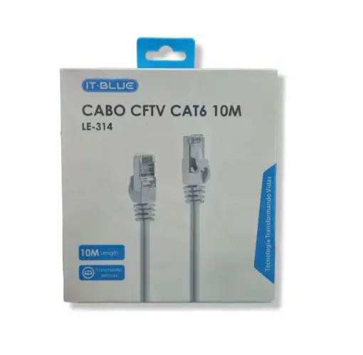 Cabo de Rede CFTV CAT6 10M It-Blue